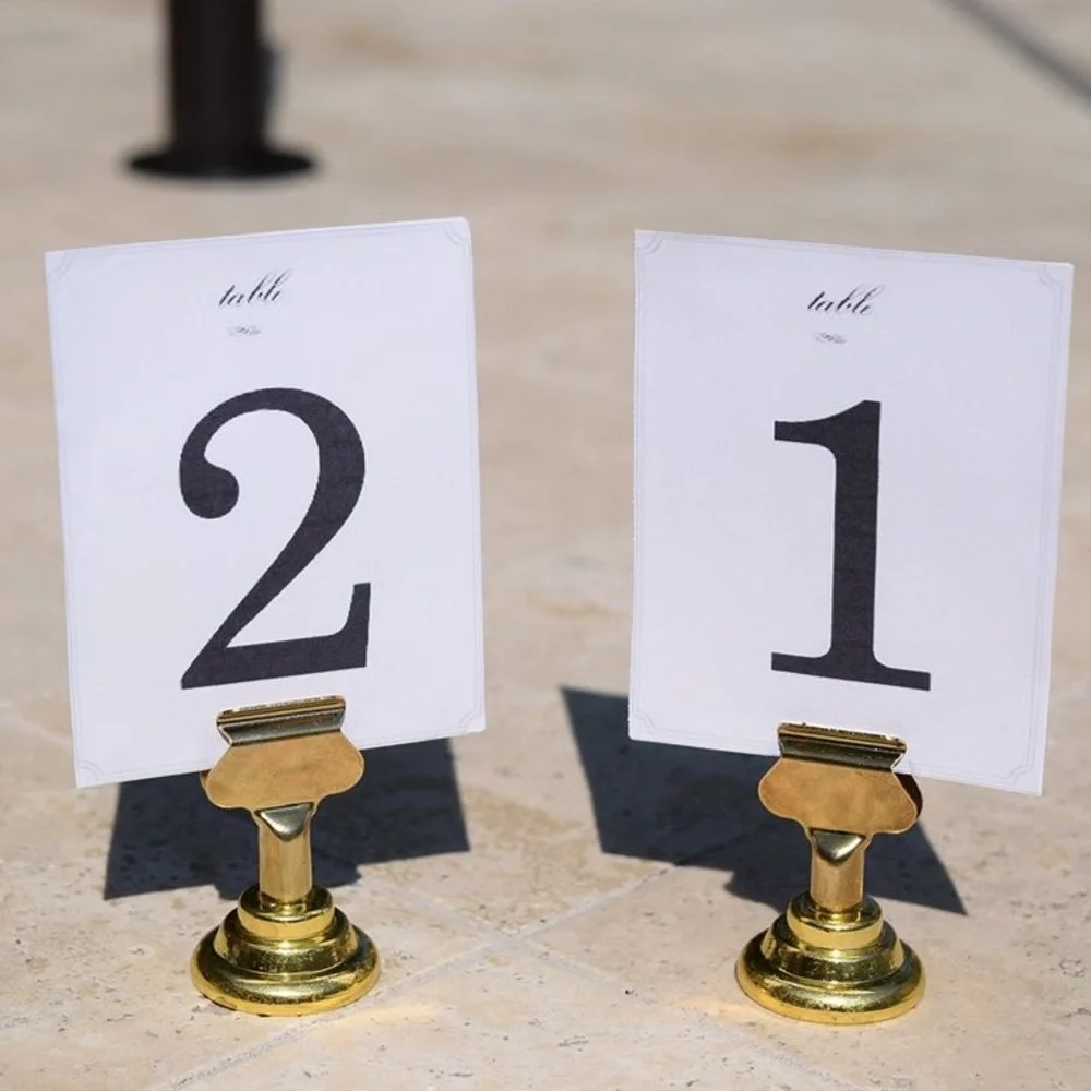 Art Deco Gold Table Name # Holders for Weddings Menu Holder Place Card, Retail